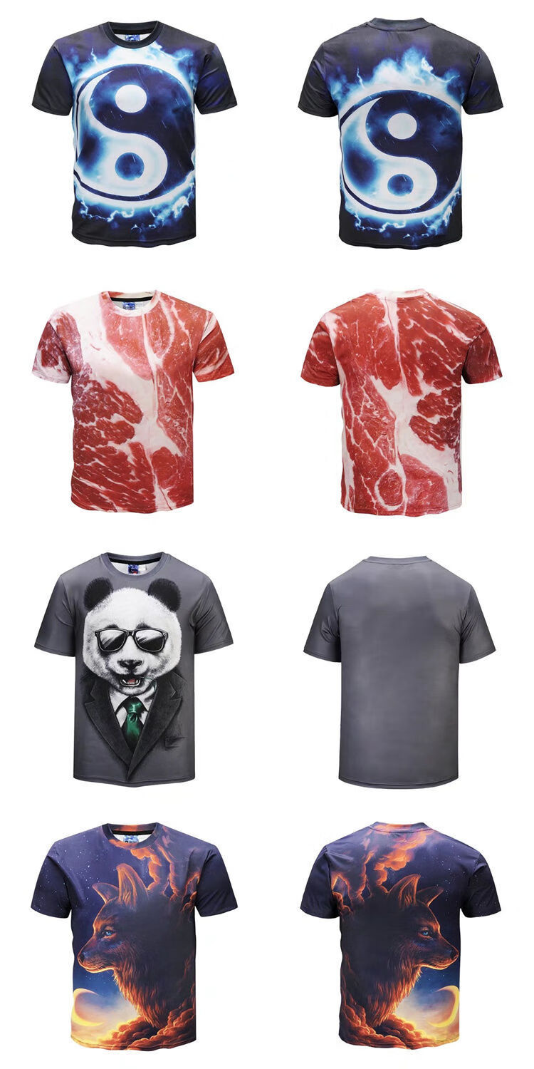 搞笑大猩猩短袖男夏季个性恶搞3d动物猴子短t恤大码衣服半截袖衫花纹