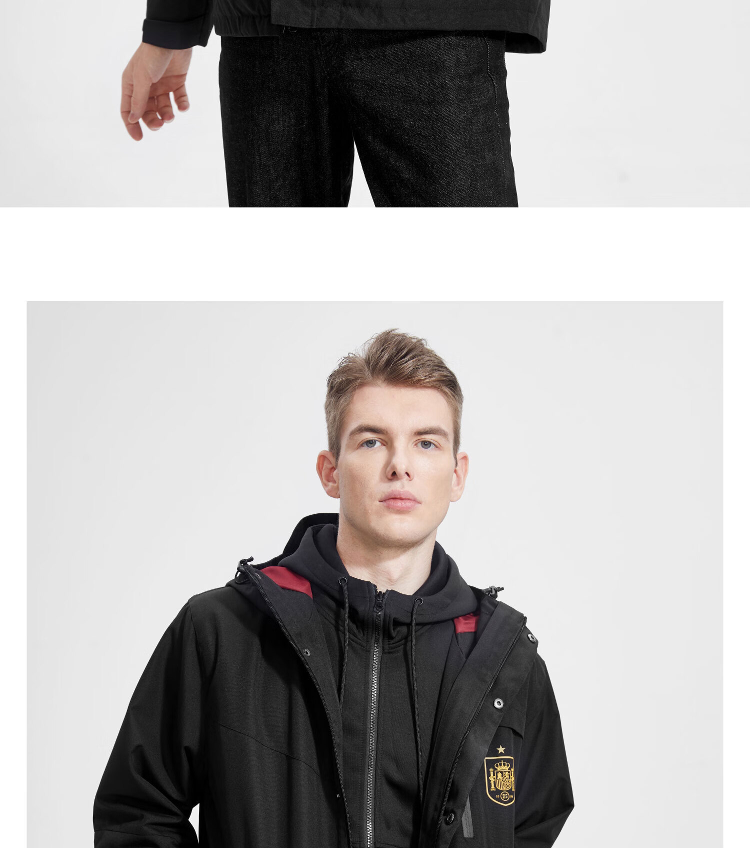 山浩冲锋衣西班牙国家队商品丨风雨三合一冲锋衣保暖夹克运动外套hxm