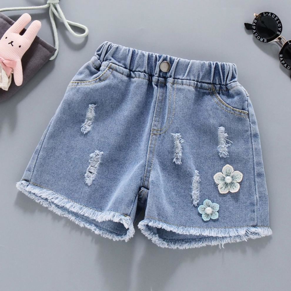 小学生短裤女生薄款9一12周岁小女孩半裤半截裤牛仔夏天穿的中大宝宝
