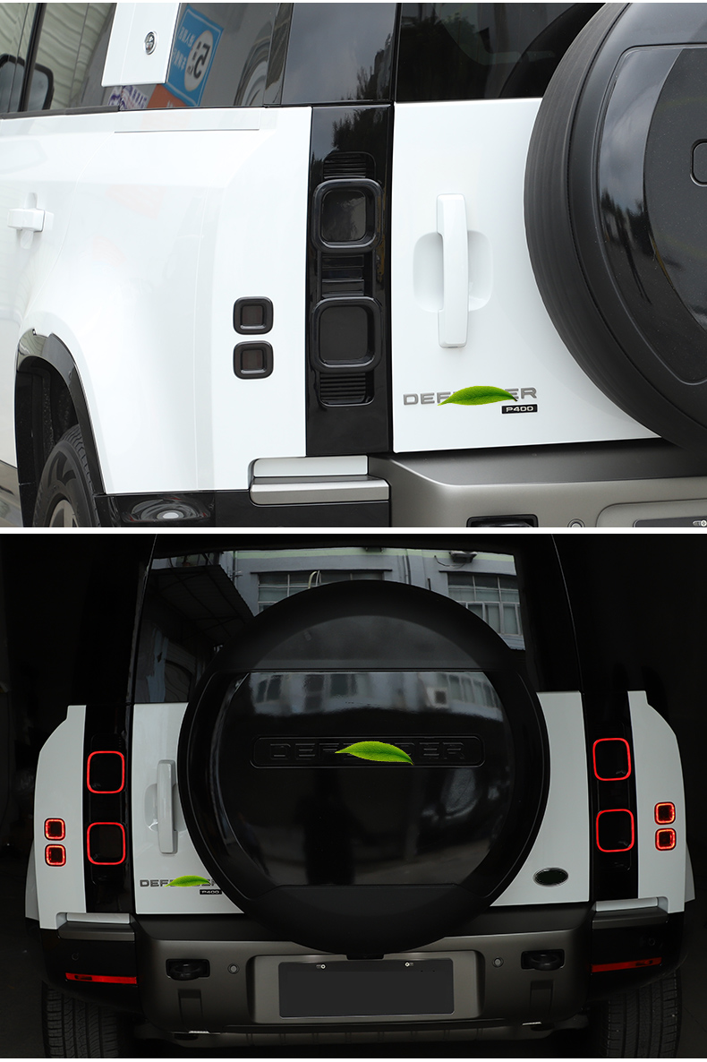 专用于2022款新路虎卫士尾灯熏黑大灯罩壳90110外观改装xp400黑武士