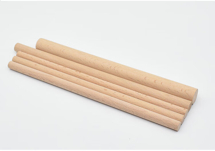 榉木圆木棒实木健身形体瑜伽挂毯挂衣长木杆小短圆条可定制 直径4cm