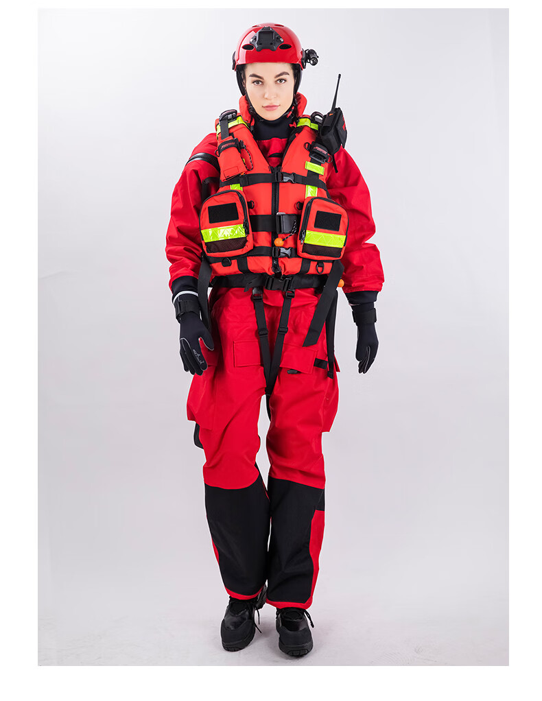 泊狮东救援救生衣干湿湿式紧急救助服消防搜救马甲蓝天急救激流救生