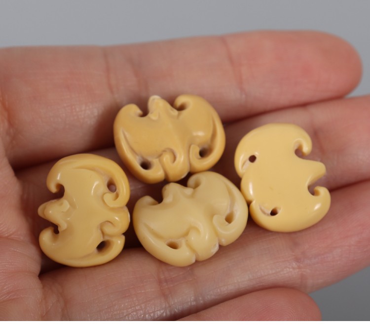 拙匠喜物工社原矿金膏玉蝙蝠配饰手工diy配珠佛珠念珠手串背云勒子