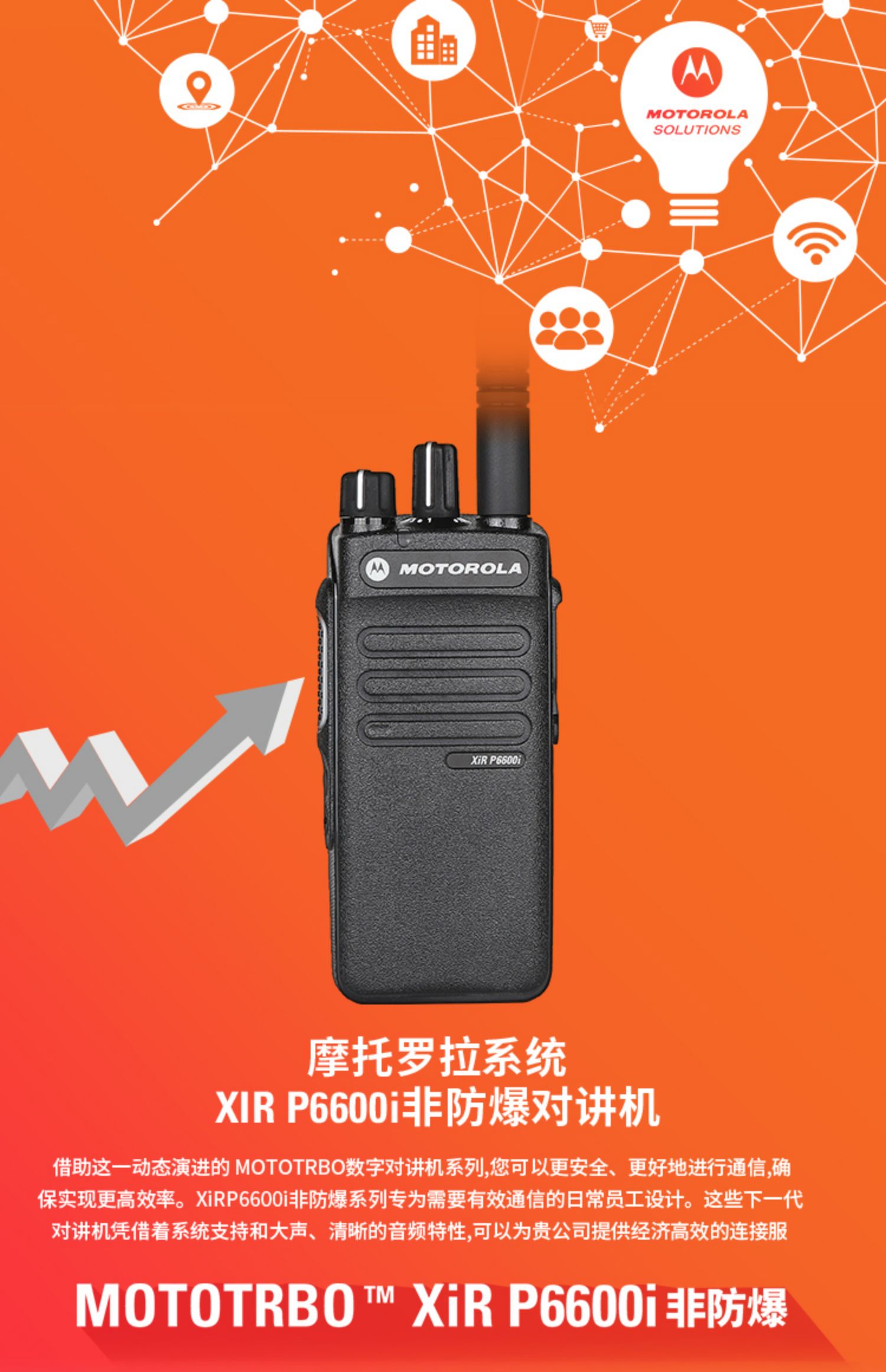 摩托罗拉(motorola 摩托罗拉(motorola p6620i数字防爆对讲机xir p