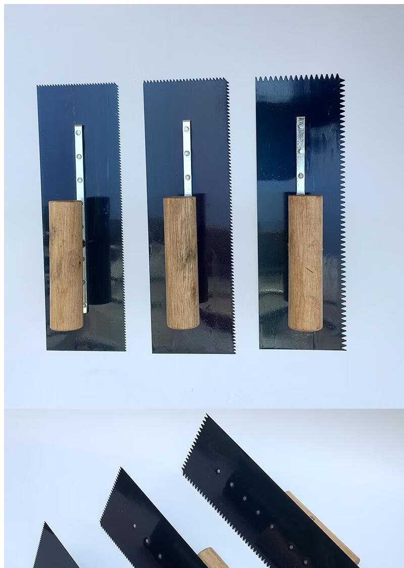 环氧地坪漆锯齿馒刀平口推刀地坪漆刮板地坪漆施工工具批刀 平口【40