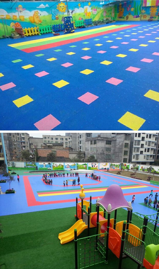 幼儿园悬浮式拼装地胶操场跑道塑胶地垫橡胶室内外地板用 红色软体30.