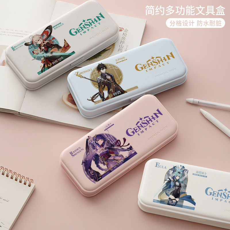 原神文具盒 刻晴 神里绫华 学生笔盒 可莉 芭芭拉 魈 动漫文具盒 3