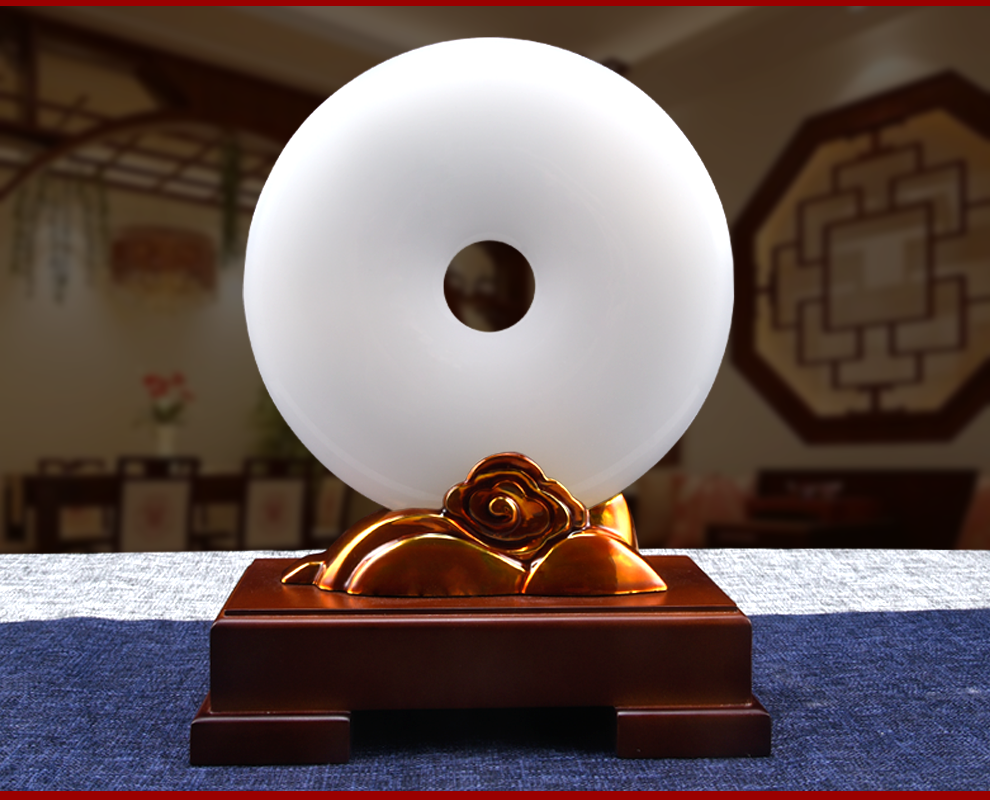 缘汇阁珐琅彩平安扣摆件开业礼品定制办公室桌面摆设创意家居客厅乔迁