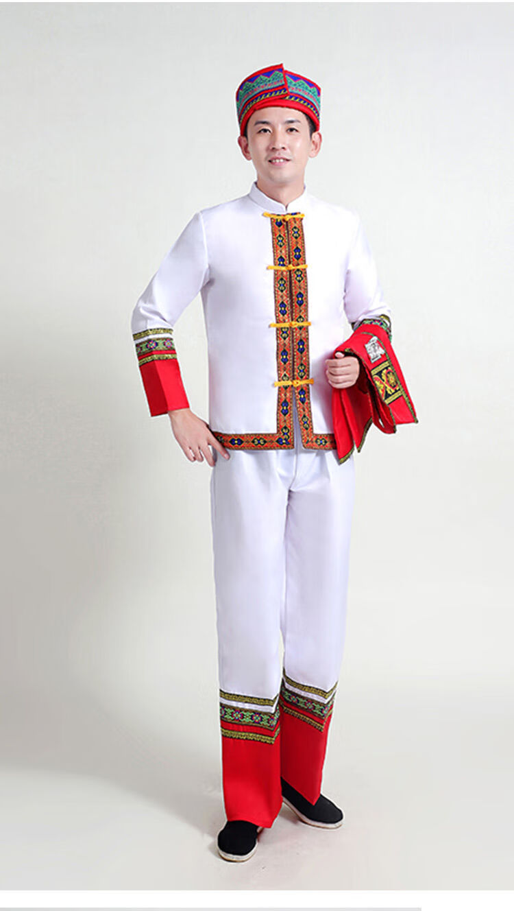 店新广西壮族彝族服装云南少数民族苗族演出服男士瑶族侗族白族服装