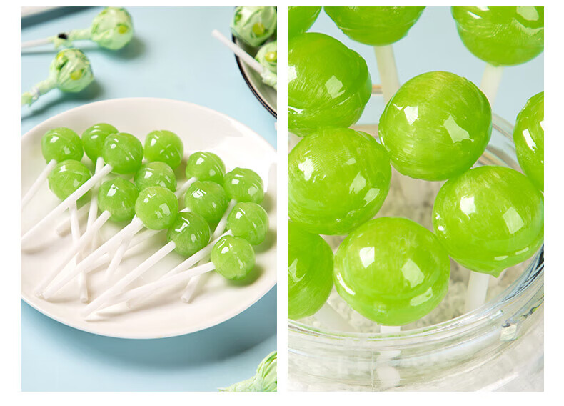 棵力果青柠味棒棒糖果高颜值散装网红创意儿童水果小零食喜糖 买250g