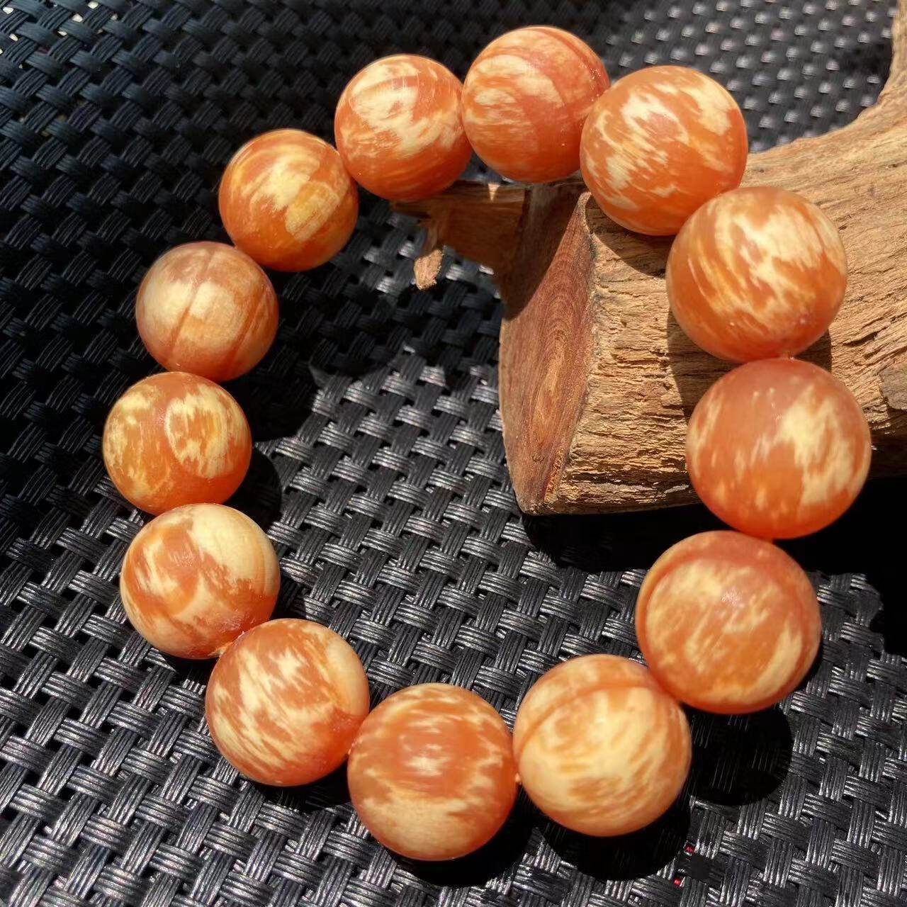 东北长白山琥珀木北沉香松树明子满油全透松香手串男士精品 精品25mm