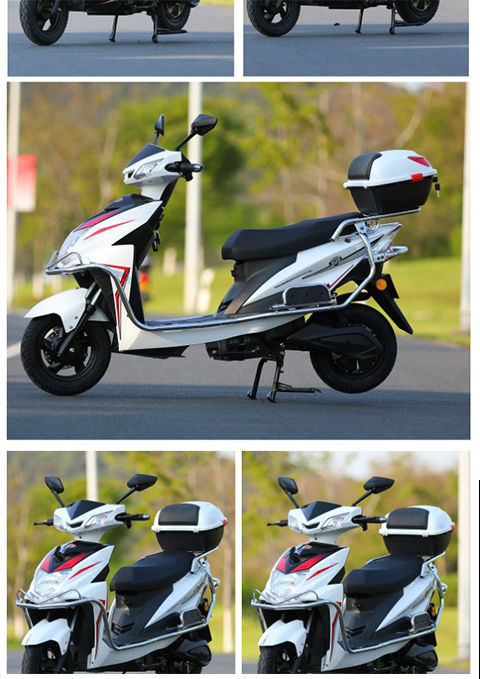 尚领电动车大功率爬坡王电动摩托车电动踏板车长跑王黑分红下单送护杠