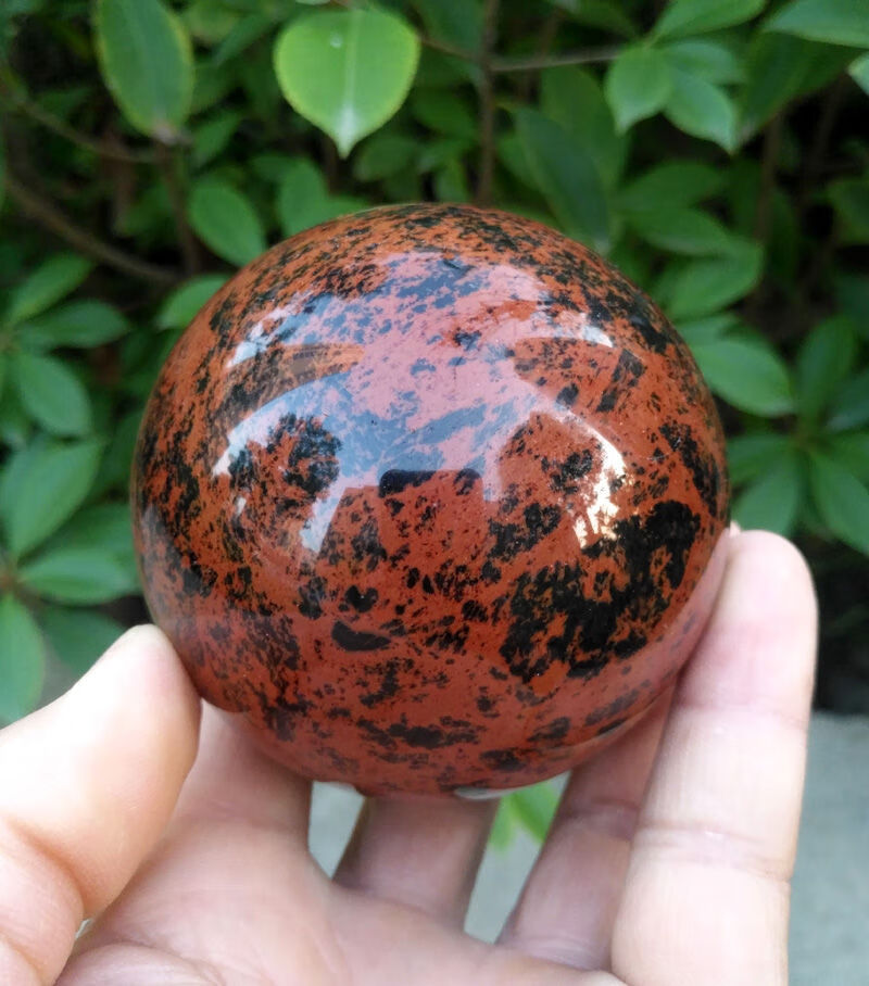 石俞记 天然红曜石球摆件天然红曜石原石切割打磨抛光成编号 8.