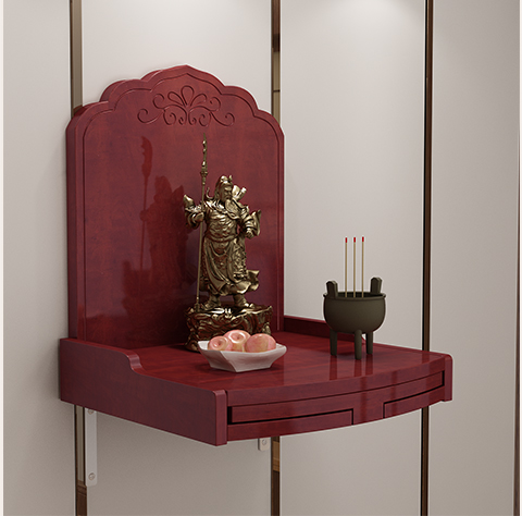 神台柜挂式神龛佛龛吊柜观音佛像供奉柜财神实木佛龛神龛佛柜神台供奉