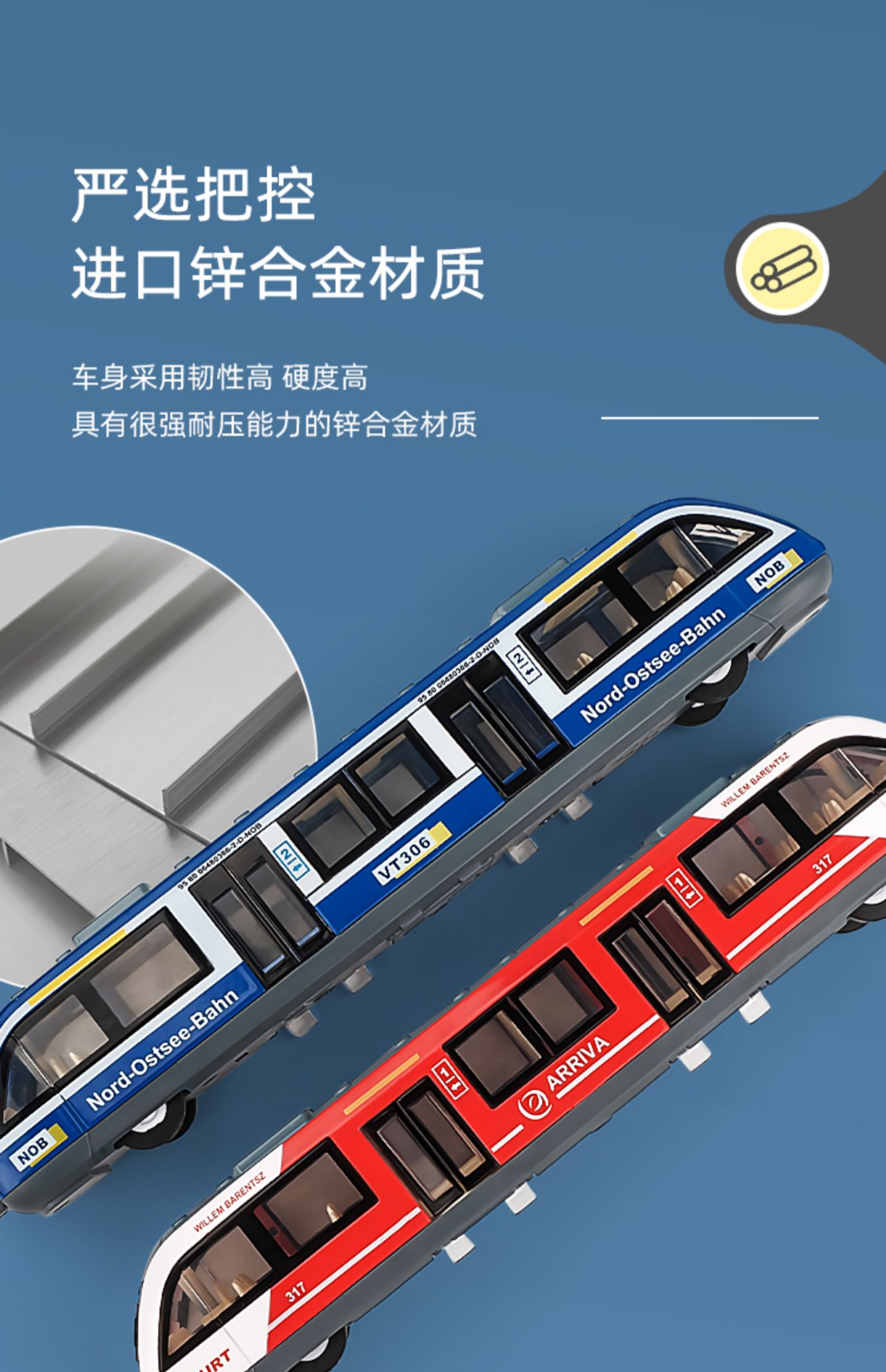 合金地铁玩具模型火车仿真轻轨动车和谐号复兴号男孩儿童玩具车小朋友