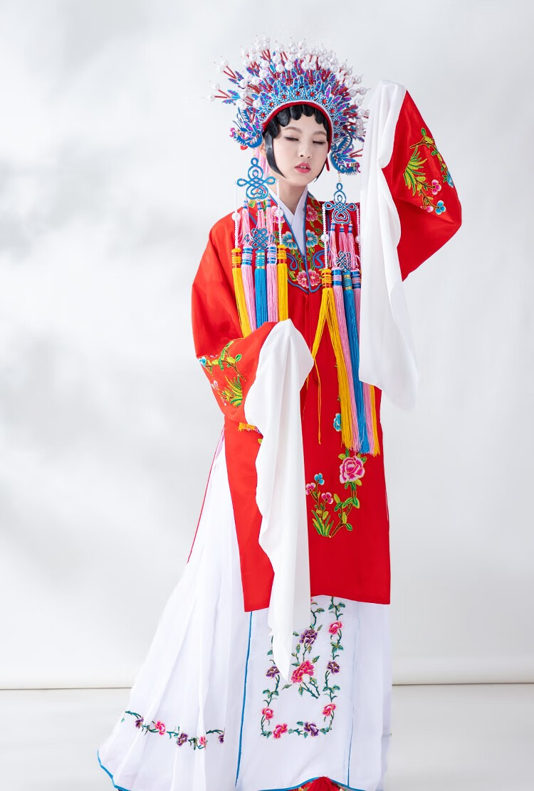 莺幻戏服戏曲戏剧小姐花旦服装装女京剧古装越剧中国风演出衣服头饰