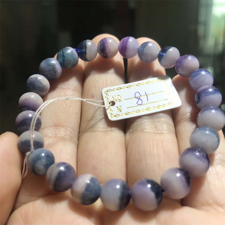 石宫匠 舒俱来手串 苏萤石圆珠手链女款水晶饰品伴生矿温肺暖宫单圈