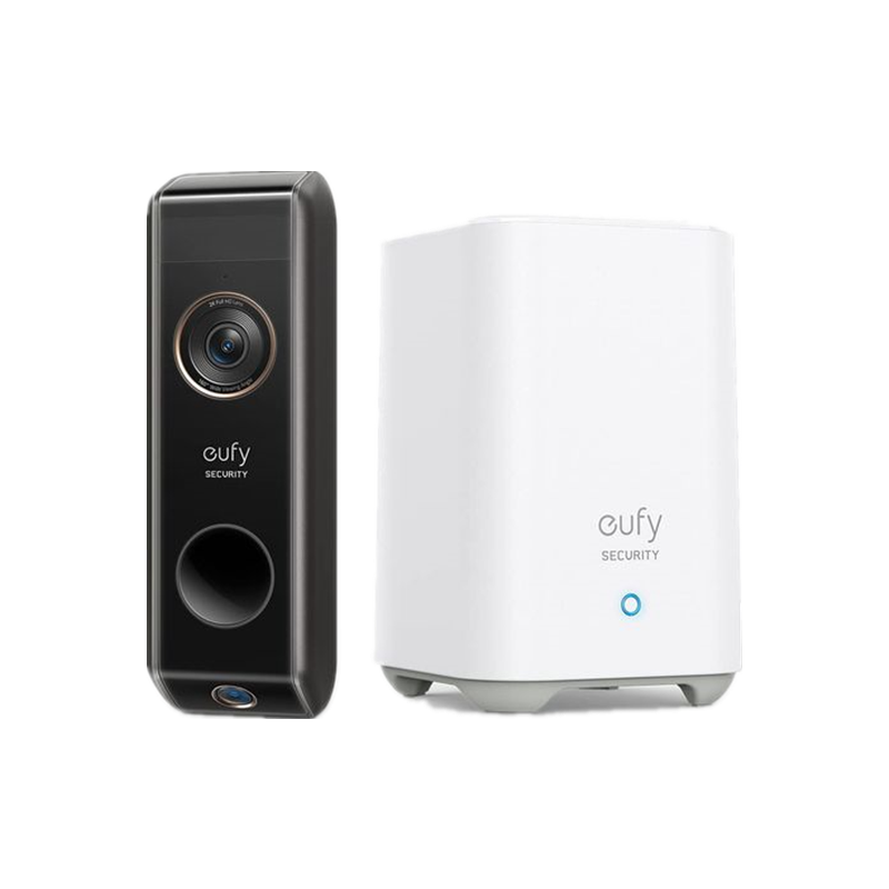eufy e8213 安防视频门铃双摄像头 带homebase,无线门铃摄像头,双运动