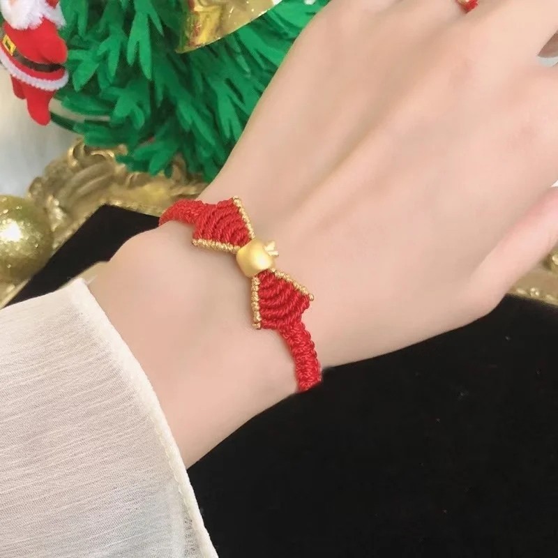 黄金苹果 金边红绳 边红绳手链【图片 价格 品牌 报价