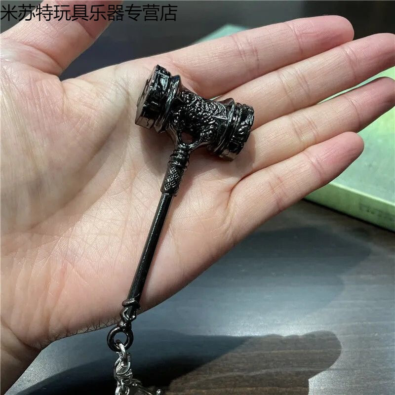 定制斗罗大陆唐三闪光昊天锤动漫周边实心昊天锤儿童金属玩具20cm昊天