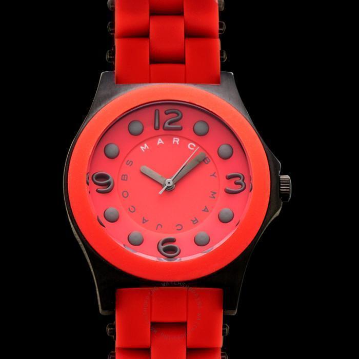 marcjacobs女士石英手表腕表表盘36mm黑红撞色款运动风时尚潮流mbm