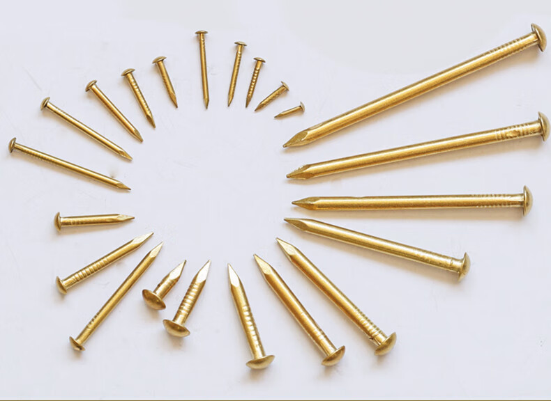 纯铜钉子仿古家具合页铜螺丝纯黄铜钉圆头装饰鼓钉沙发钉图钉金色钉子