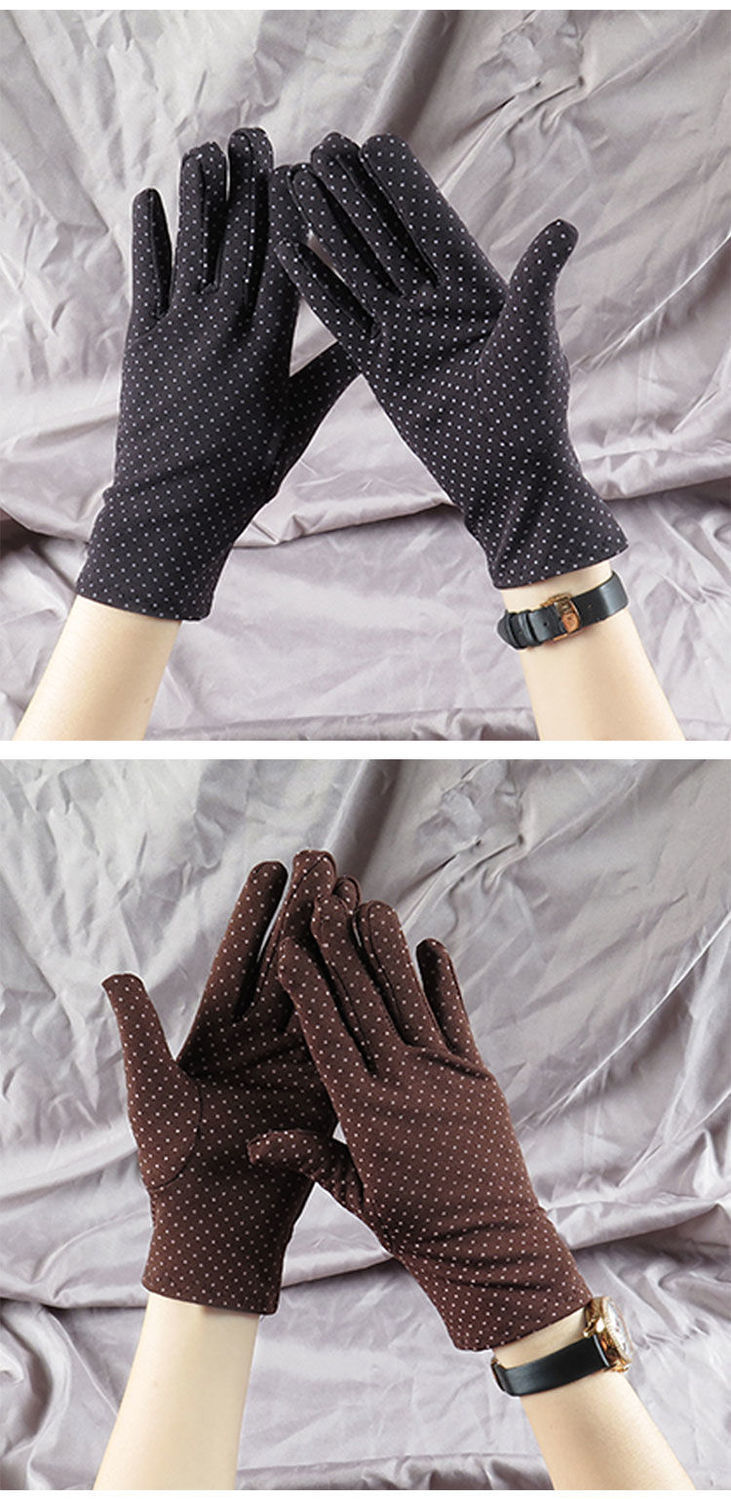 女士手套春防晒薄款广场舞分指女户外骑行开车紧身贴服弹力春 2双装