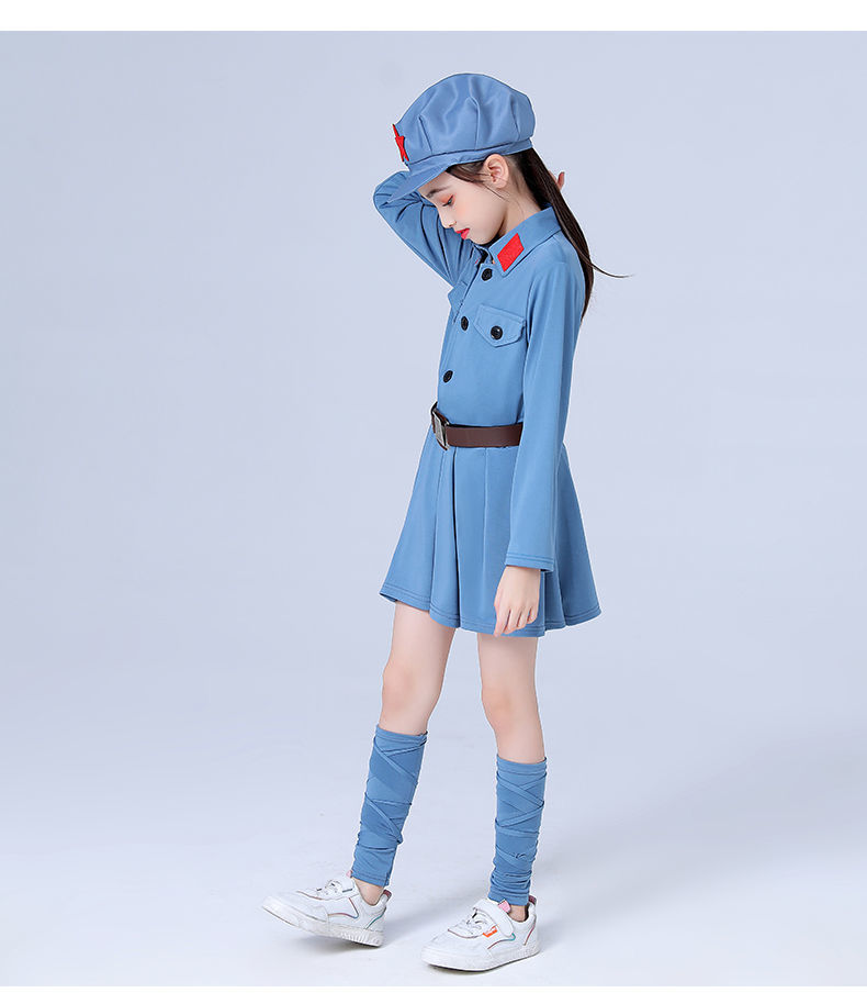红军演出服装儿童小红军衣服闪闪红星舞蹈服舞台表演八路军小孩子的