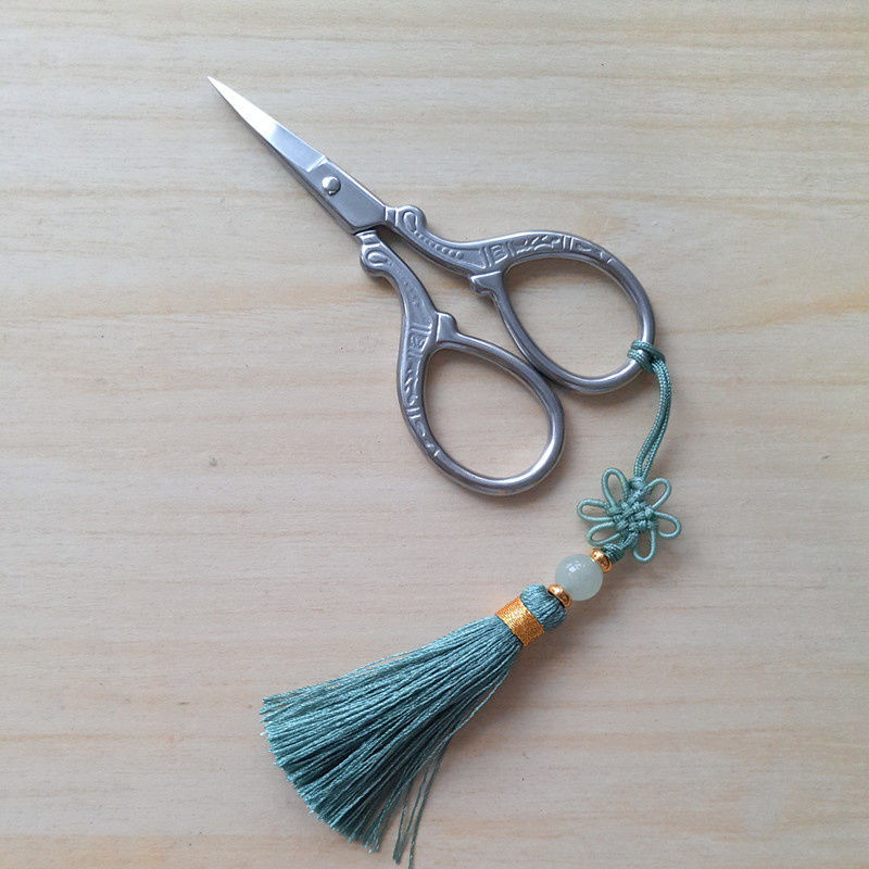 萌念古风小剪刀小号复古茶艺仿古剪刀精湛打磨茶道功夫茶具创意茶叶袋