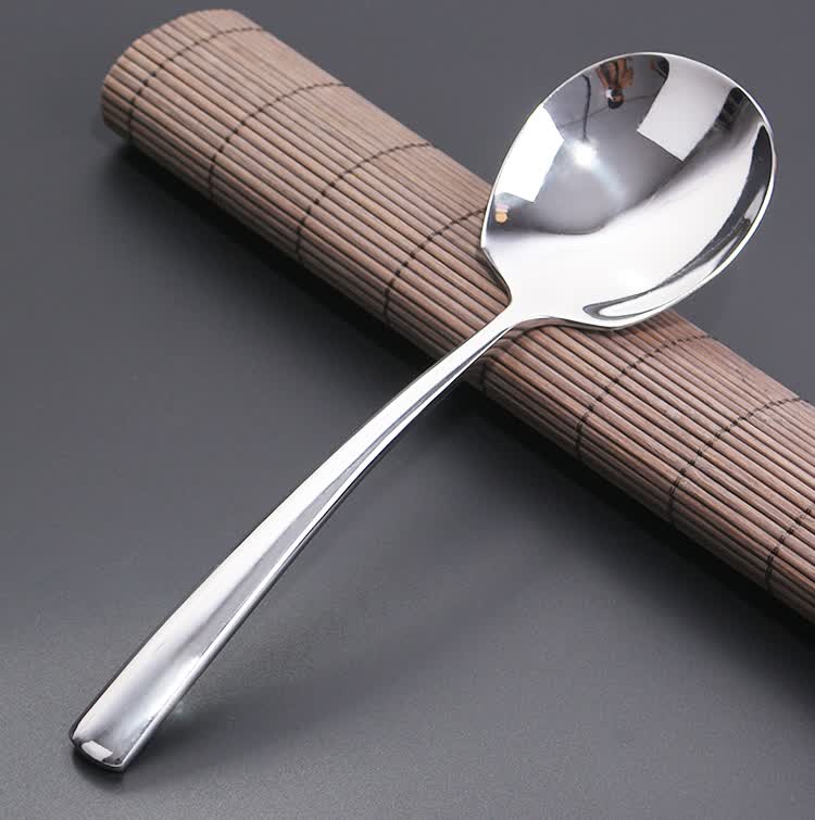 不锈钢大公勺加厚长柄创意汤勺分菜西餐勺调羹匙家用吃饭勺子大餐叉