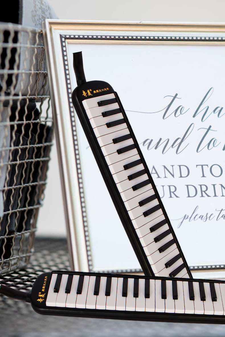 奇美黑霸王口风琴37键32键学生用教学儿童初学者演奏级口风琴黑霸王37