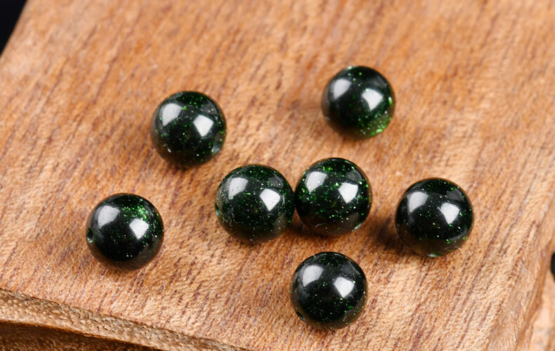 宝札 星空绿沙石散珠子绿砂石串珠子diy饰品手工水晶手链项链配件材料