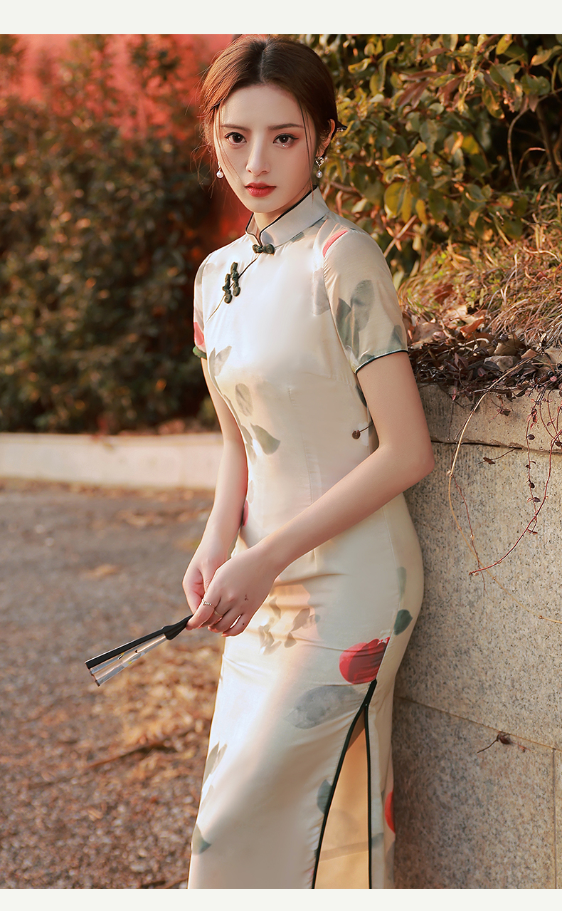 wonst蚀骨旗袍2022年新款女夏年轻款气质高端复古民国长款中国风高级