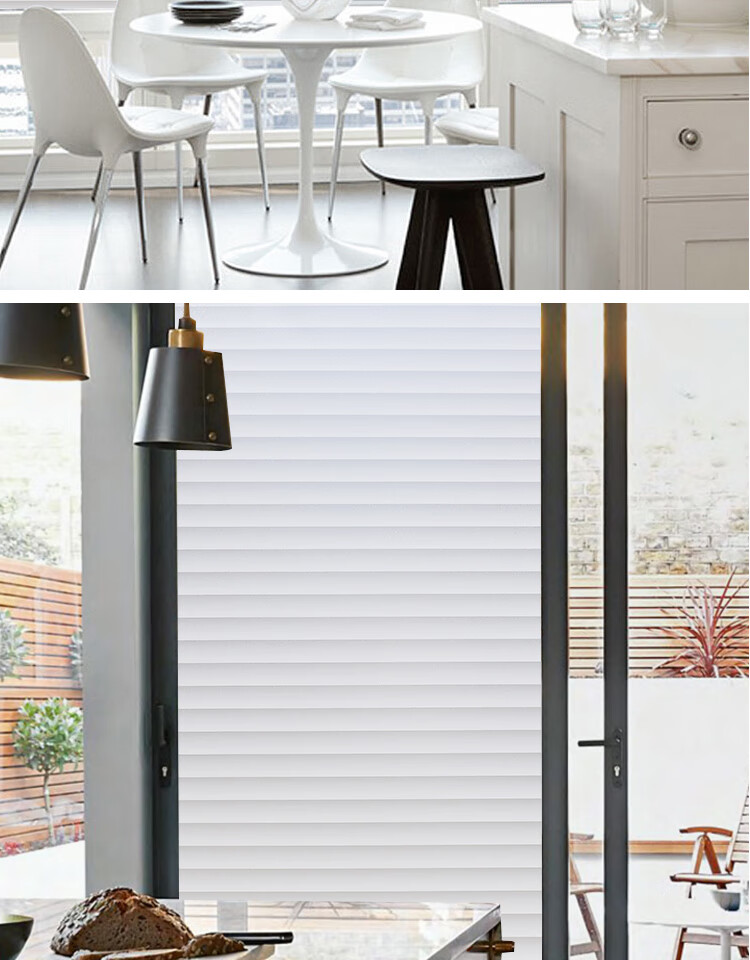 磨砂条纹玻璃贴膜办公室过道隔断半透明静电贴膜厨房阳台窗户贴纸 宽