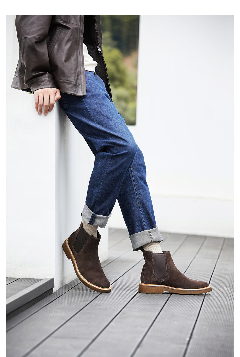 Clarks Artisan Series Men's Chelsea Boots British Style Slip-On Trendy Ankle Boots 6
