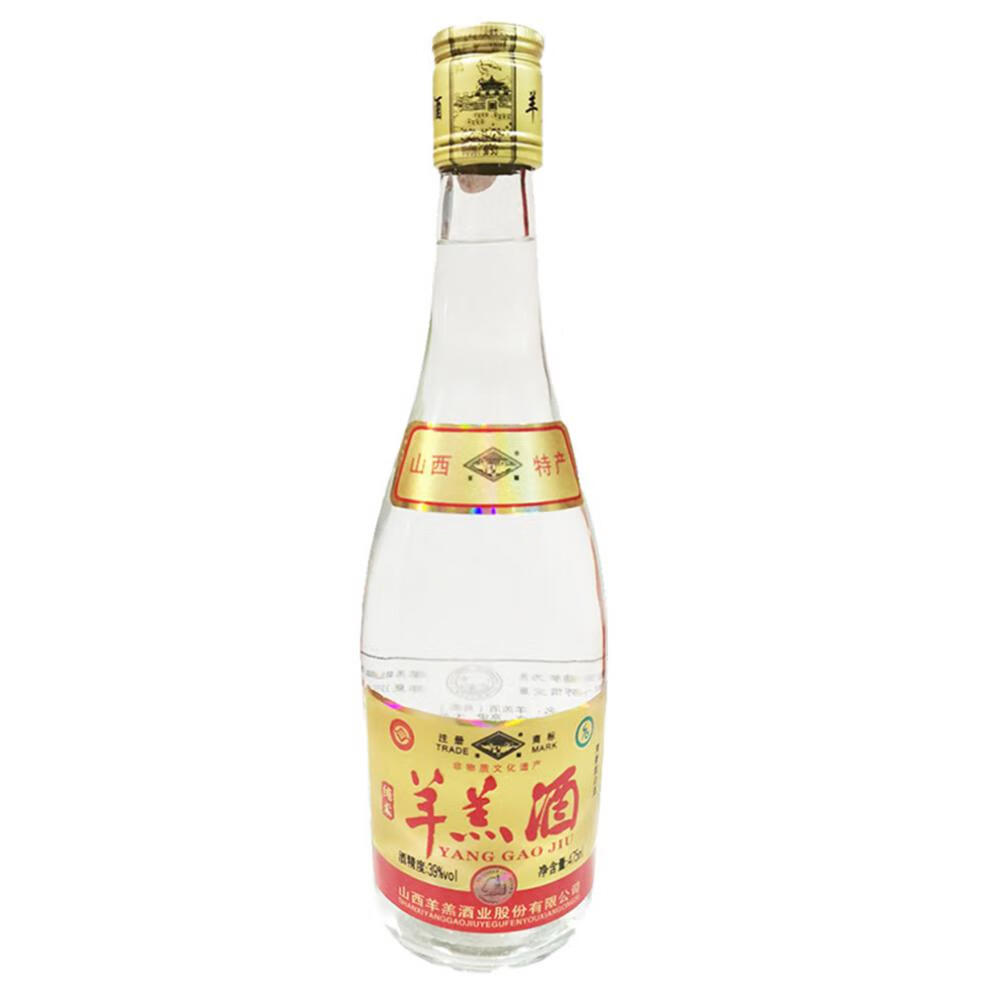 山西名酒 纯粮低度清香型白酒纯柔羊羔酒39度475ml*6瓶装【图片 价格