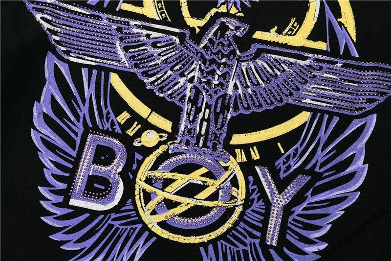 boy潮牌22年新款旗舰官方店短袖t恤夏季烫金翅膀印花男女情侣上衣宽松