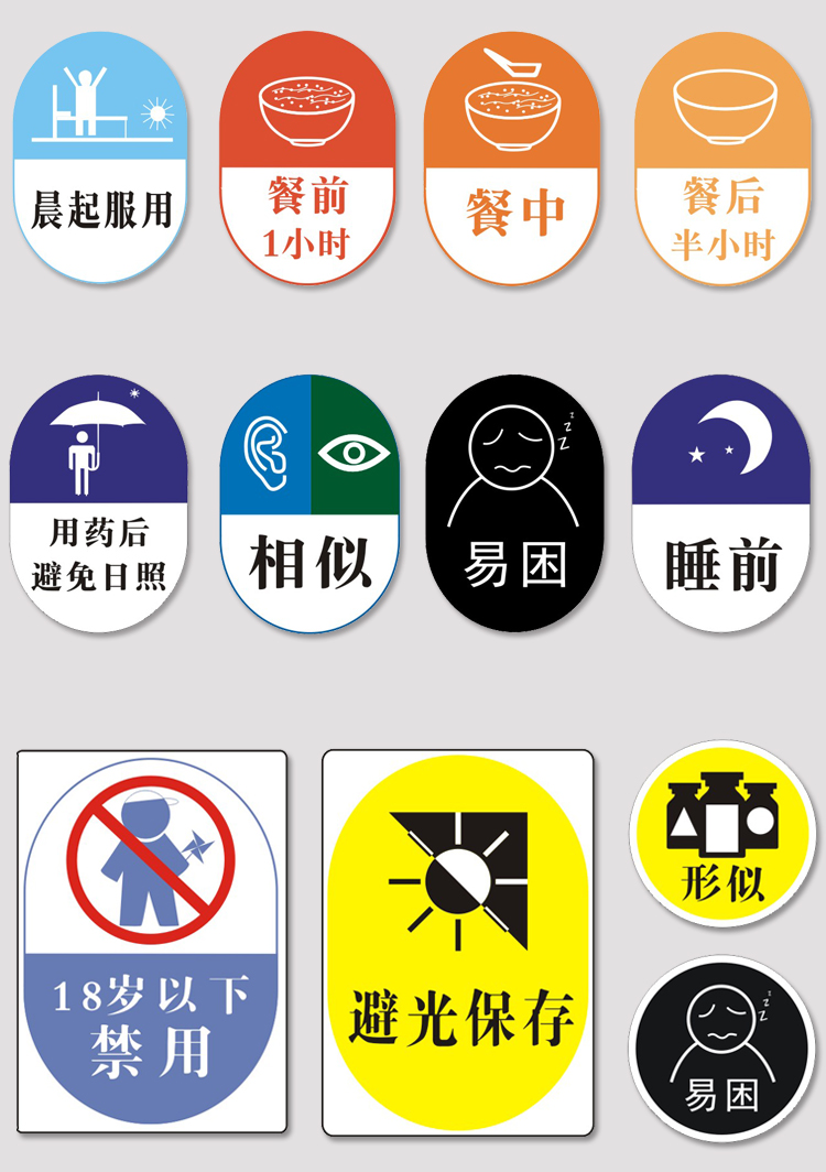 护理高警示药房看似听似多规标签易混淆避光冷藏保存标识贴纸定制罗辰