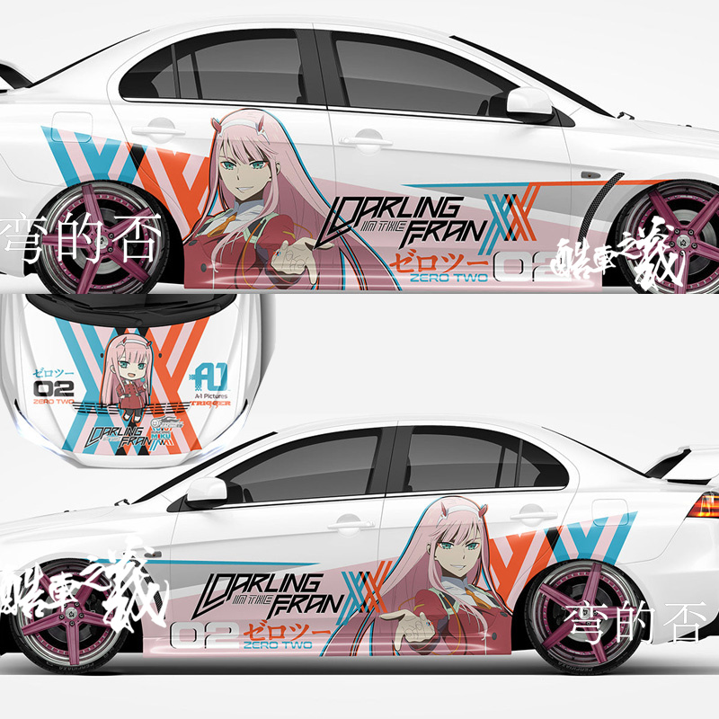 原神二次元痛车动漫车贴日漫明日香初音贴车身拉花漫展蕾姆贴纸定制