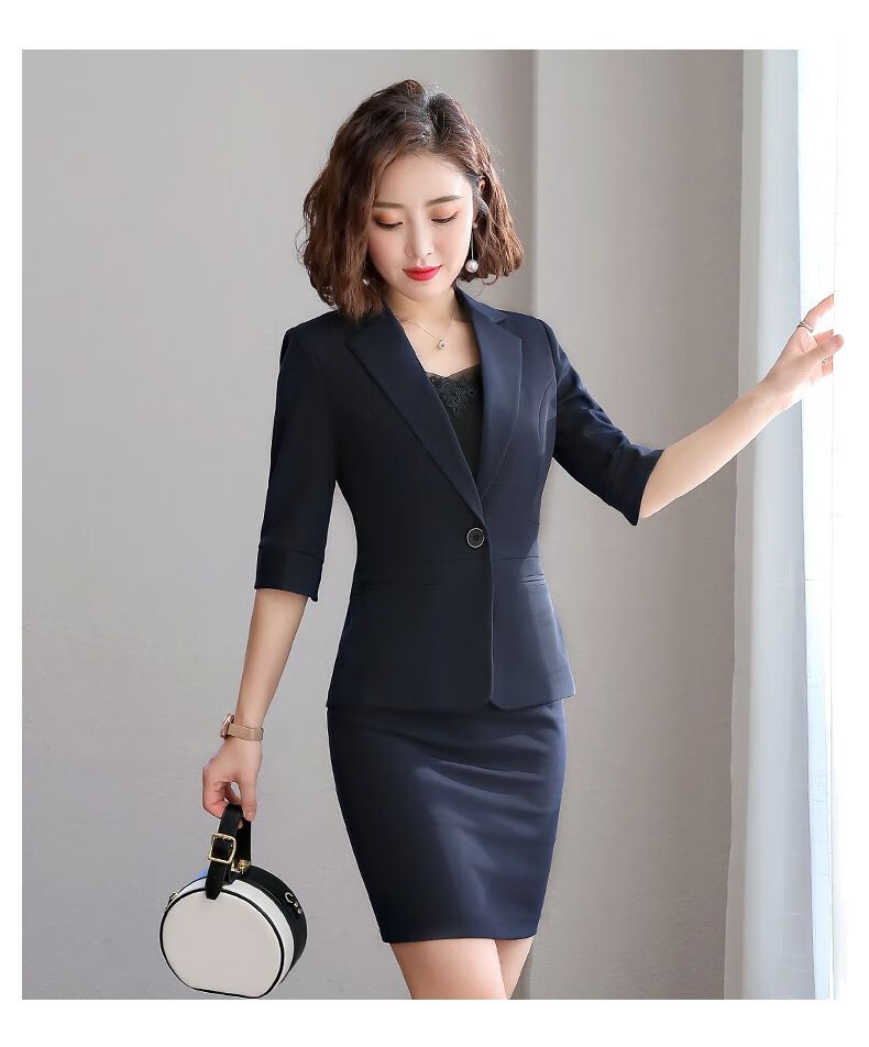 半袖西装女高端大气女人气质套装薄款商务时尚休闲工作服职业套裤品质