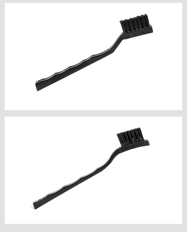 BAIGE Anti-Static Brush PCB Circuit Board Cleaning Brush Carbon Fiber Toothbrush Type Anti-Static Brush Medium Curved Handle 5pcs/Pack CW461531 11