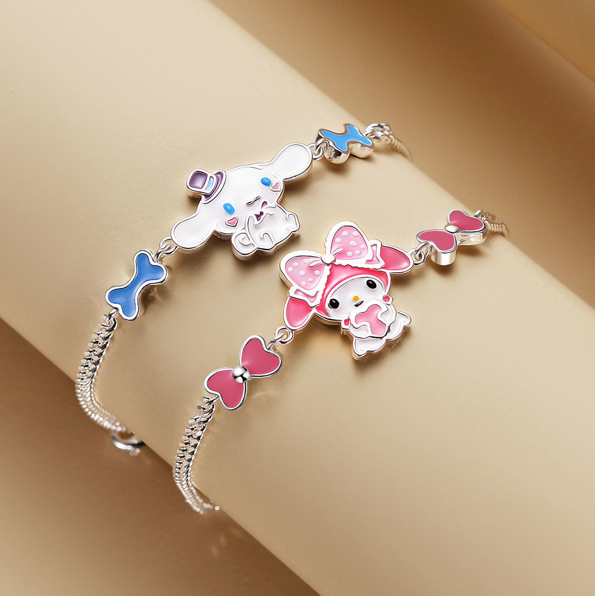 ruiyi三丽鸥美乐蒂玉桂狗情侣闺蜜手链女学生情人节礼物可爱蕊意