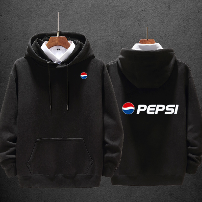 欧美潮牌联名pepsi百事可乐卫衣男女连帽长袖外套衣服潮 黑色1 l