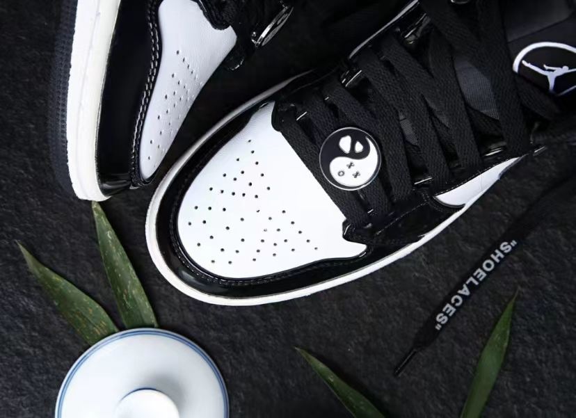 热款midseasw全明星黑白熊猫漆皮男女休闲黑白36