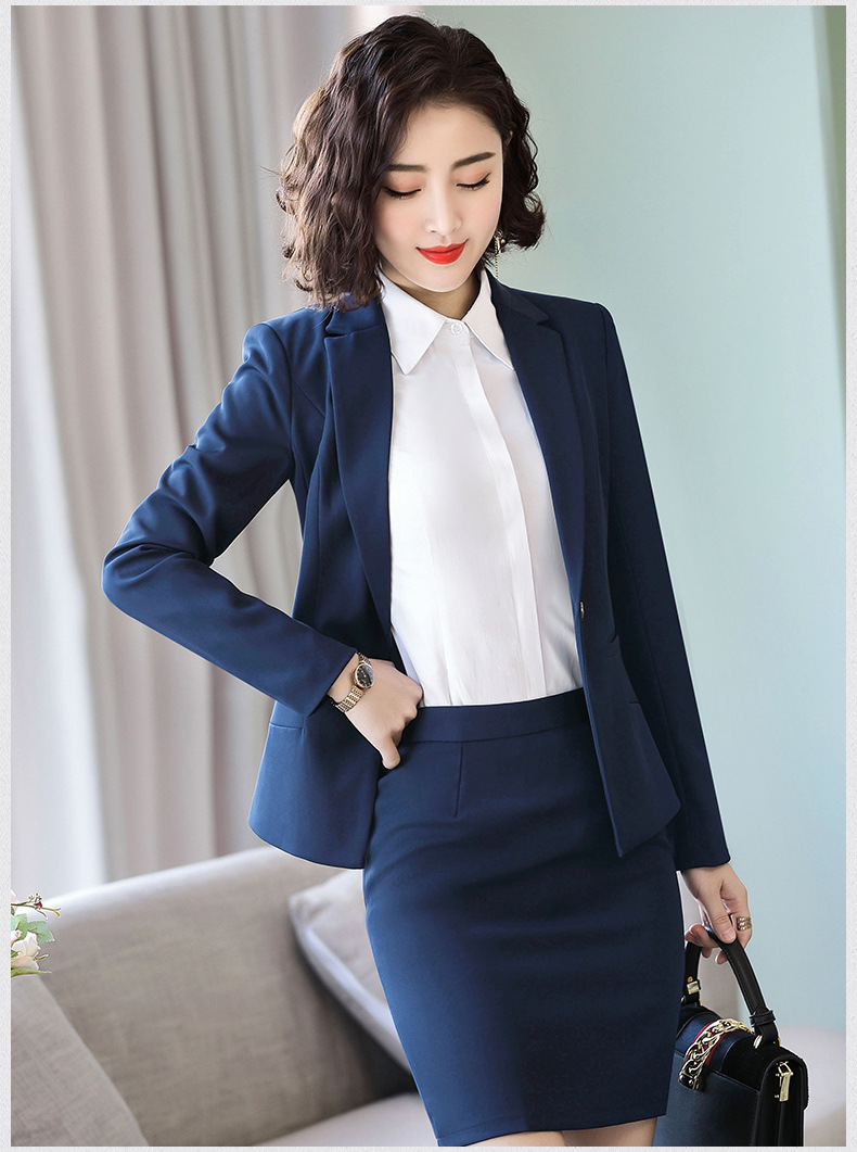 女装工作服女士黑色小西服套装冬季气质职业正装上衣时尚西装外套女秋