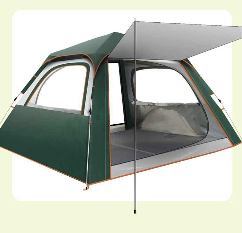 露营野舍 帐篷户外全自动弹开便携式折叠野炊帐篷防雨防晒露营野餐速