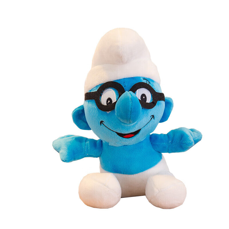 蓝精灵公仔毛绒玩具卡通动漫蓝爸爸蓝妹妹笨笨送礼布娃娃儿童玩偶 蓝