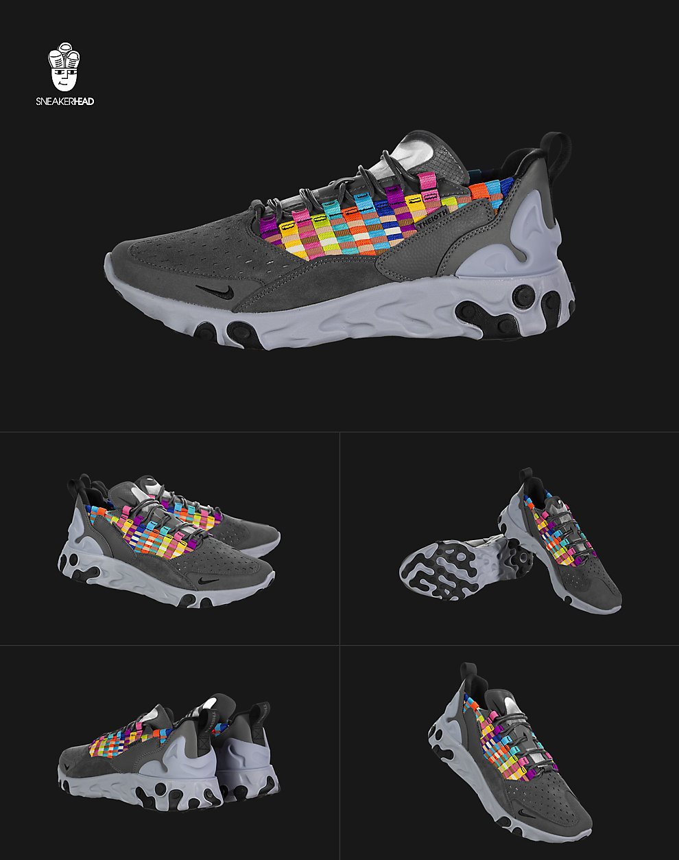 nike react sertu 耐克男鞋 时尚复古机能运动休闲鞋 at5301-004 38.