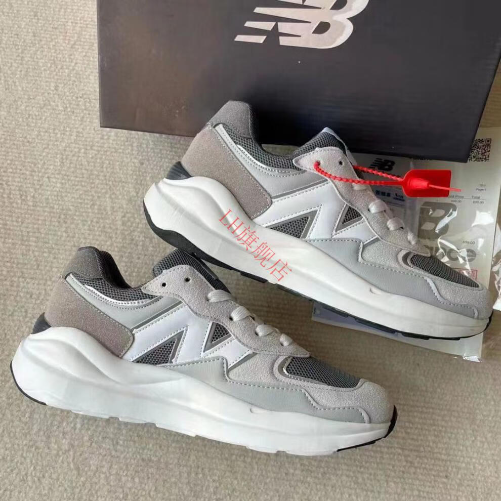 0鞋高版本元祖灰情侣款冬季百搭增高板鞋透气防臭运动鞋 nb5740灰蓝红