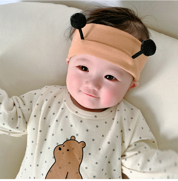 婴儿发带男宝护囟门帽男孩护卤门超萌可爱男女宝宝春秋头饰周岁儿童